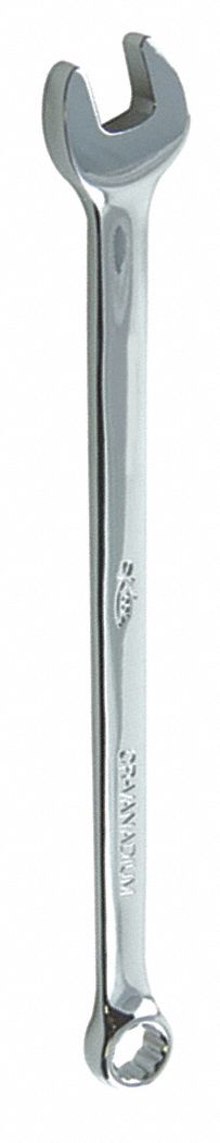 COMBINATION WRENCH, ALLOY STEEL, CHROME, 7 MM HEAD SIZE, 5 3/8 IN OVERALL L, OFFSET