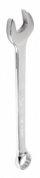 Combination Wrench: Alloy Steel, Chrome, 26 mm Head Size, 13 3/8 in Overall Lg, Offset