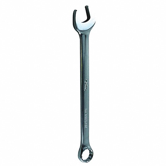 Combination Wrench: Alloy Steel, Chrome, 30 mm Head Size, 15 1/2 in Overall Lg, Offset