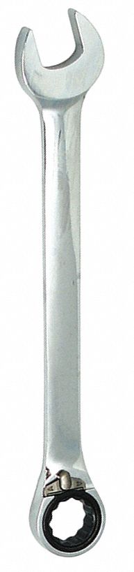 Ratcheting Wrench, SAE, Rounded, 9/16"