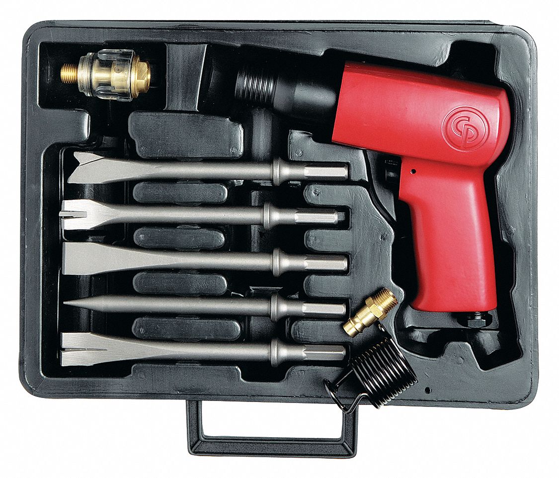 AIR HAMMER KIT, 0.401 IN SHANK SIZE, 2 5/8 IN STROKE L, ROUND, MEDIUM DUTY