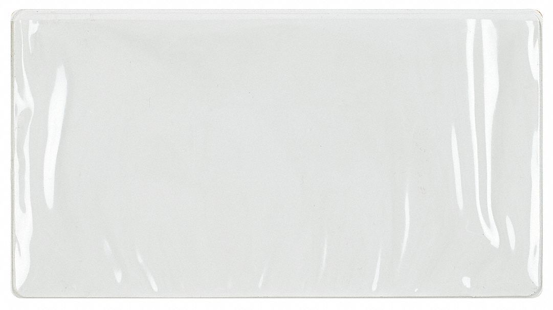 LabelHolder, 7.75inL, 4.25inW, Clr/Wht, PK4