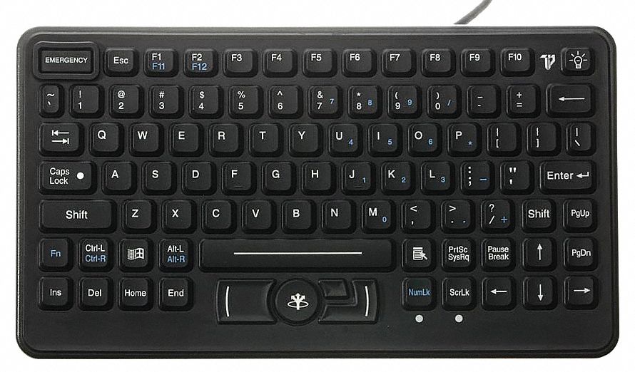 IKEY Corded Keyboard, Black, USB 36WD36SL86911FSRUSB Grainger