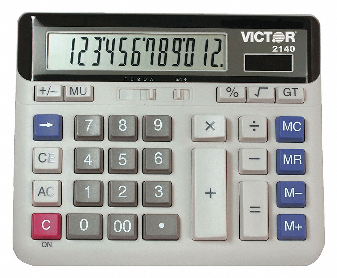 DESKTOP CALCULATOR,BASIC,6IN.LX7-1/2IN.W