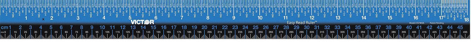 Ruler Inch Gloss Stainless Steel 18 14