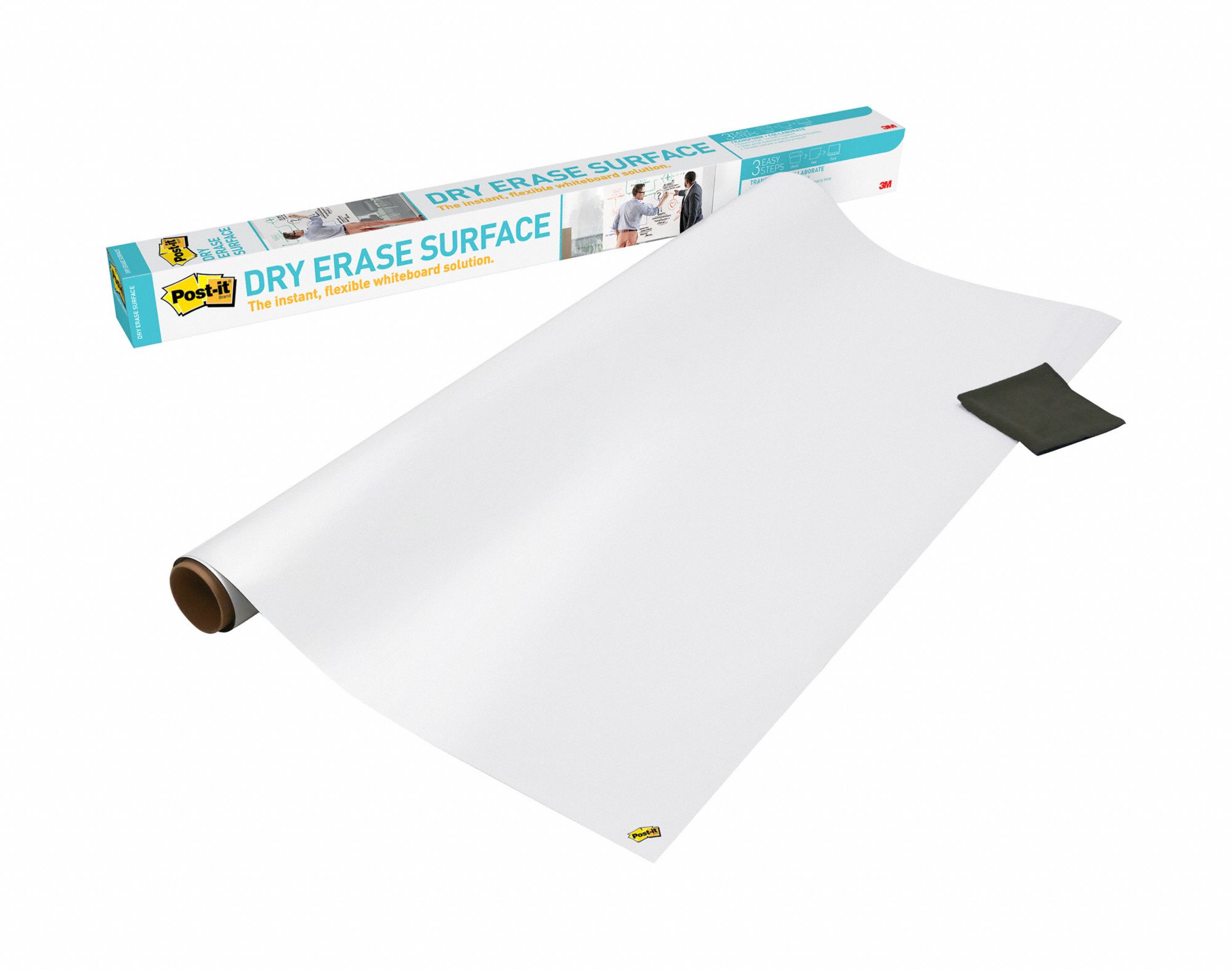 Post-it Super Sticky Dry Erase Surface With Adhesive Backing, White
