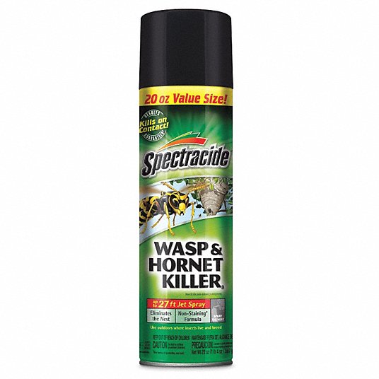 Wasp and Hornet Killer: Aerosol, Permethrin/Piperonyl Butoxide/Tetramethrin, 20 oz