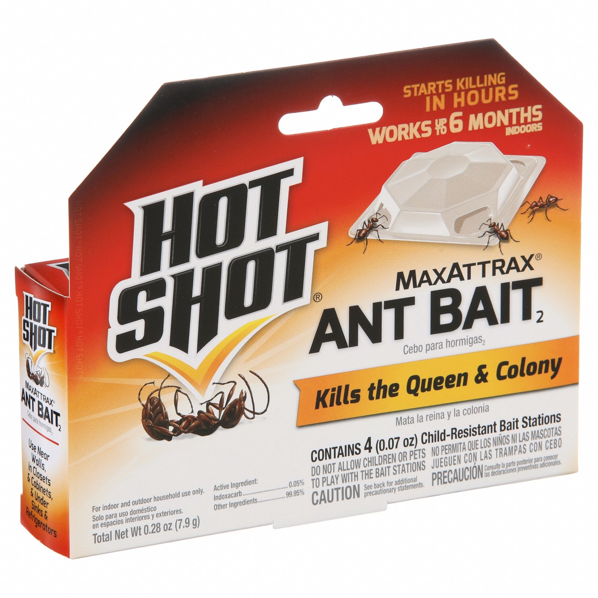 HOT SHOT, For Use On Crawling Insects, Bait Box Trap, Ant Killer -  36WG40