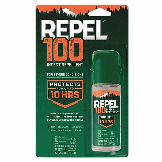 Insect Repellent: Liquid Spray, DEET, 98.11% DEET Concentration, Outdoor Only, 1 oz