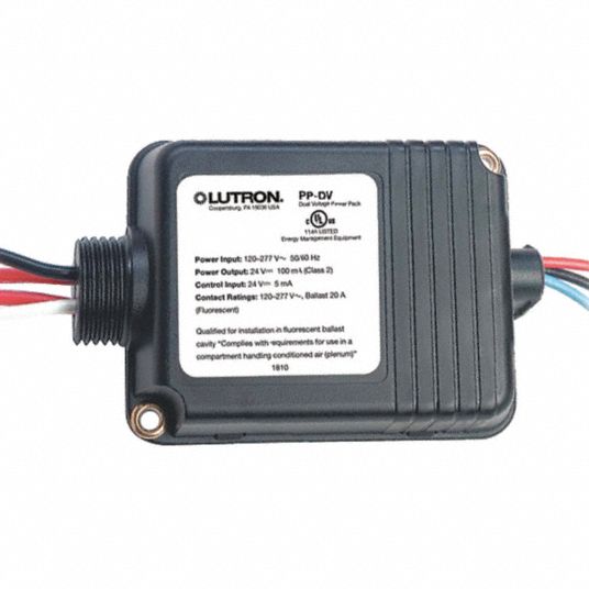 LUTRON Power Pack Lutron Wired Motion Sensors, 120 to 277 V AC, 16A