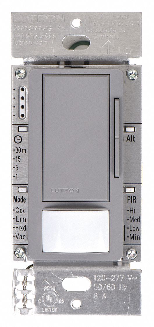 LUTRON, Occupancy/Photocell/Vacancy, Fluorescent/LED, Motion Sensor
