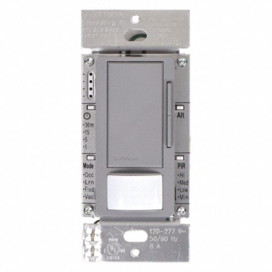 LUTRON, Occupancy/Photocell/Vacancy, Fluorescent/LED, Motion Sensor ...