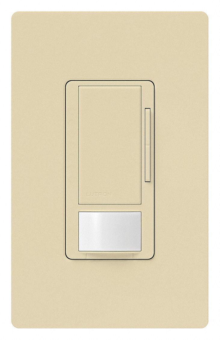 Lutron Wall Switch Box Hard Wired Dimming Vacancy Sensor 900 Sq Ft Passive Infrared Ivory 36wh20 Ms Z101 V Iv Grainger