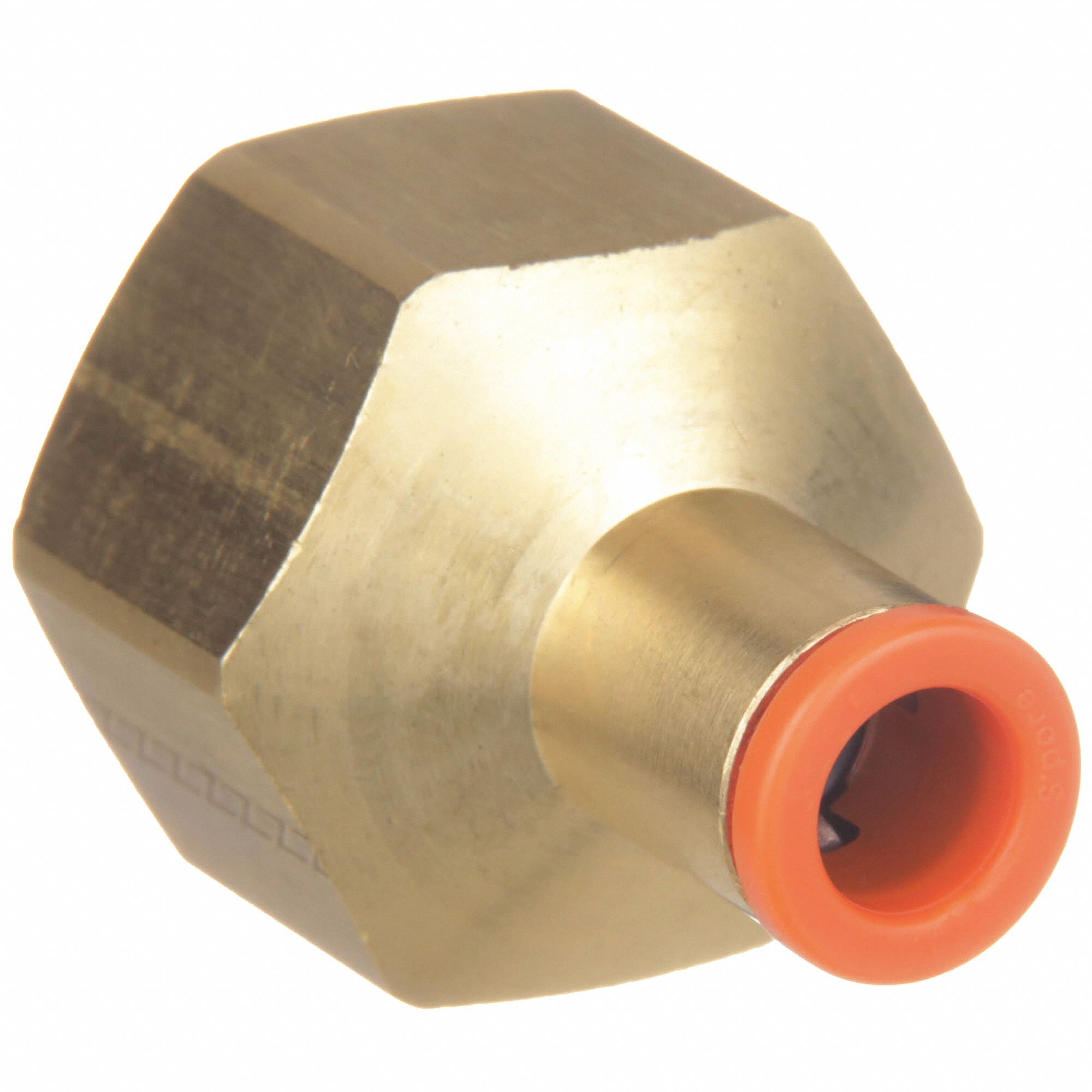 SMC 5/16 in Brass Female Adapter, Brass - 36X154|KQ2F09-34A - Grainger