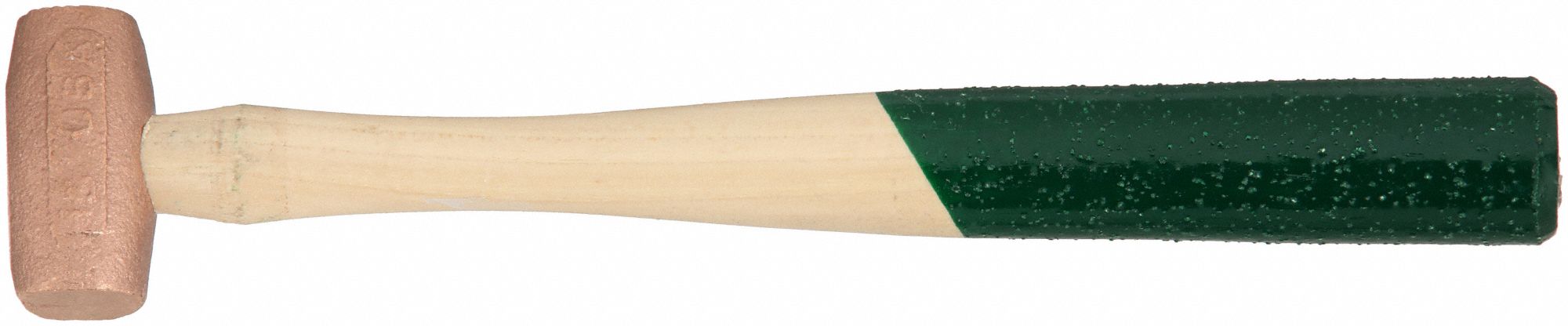 Copper Mallet: Wood Handle, 8 oz Head Wt, 7/8 in Dia, 2 in Head Lg, 10 in Overall Lg, Bronze