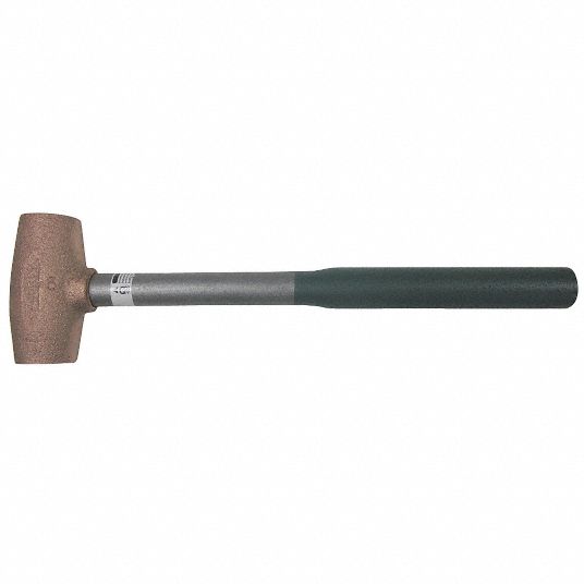 HACKETT Copper Mallet,2.5 lb Head Weight,Steel with Rubber Grip Handle