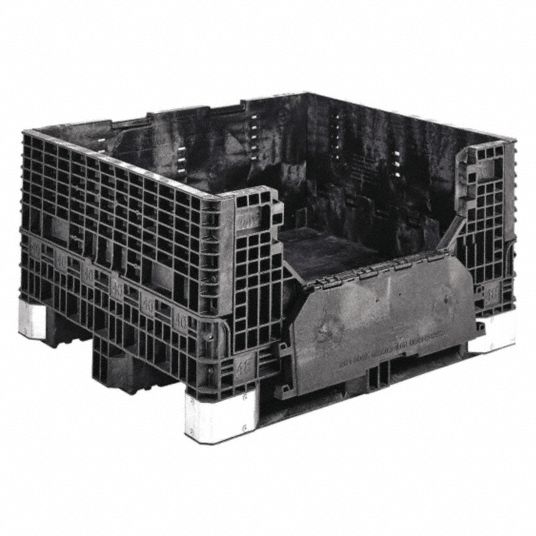 BUCKHORN, 16.9 cu ft, 47 5/8 in x 39 3/4 in x 25 1/2 in, Bulk Container ...