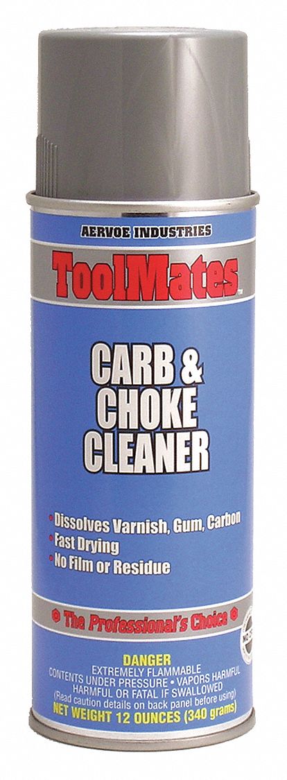 Carb and Choke Cleaner: Aerosol Spray Can, Solvent, 16 oz Container Size, Flammable, Chlorinated