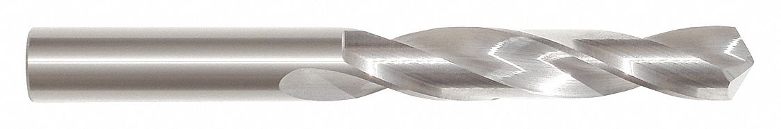 JOBBER LENGTH DRILL BIT, 17/64 IN DRILL BIT SIZE, 3½ IN L, CARBIDE, BRIGHT FINISH