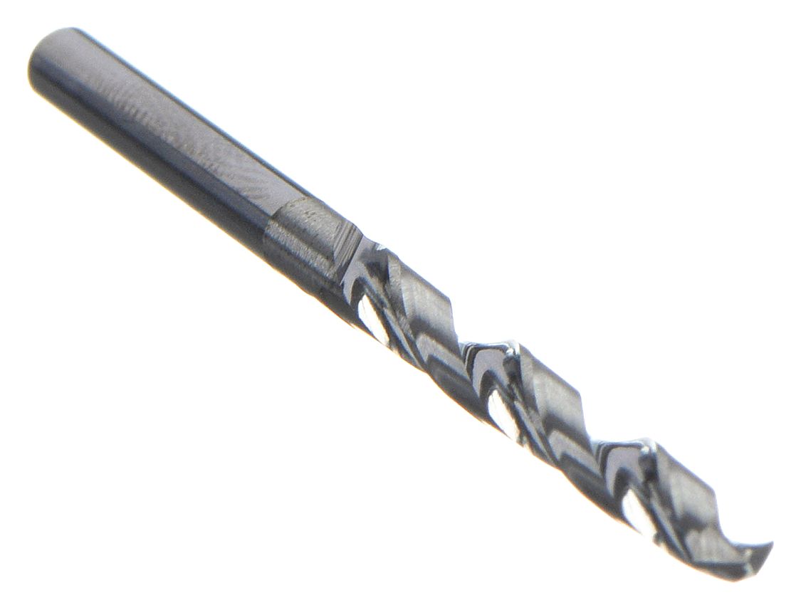 JOBBER LENGTH DRILL BIT, ⅛ IN DRILL BIT SIZE, 2¼ IN L, CARBIDE, BRIGHT FINISH