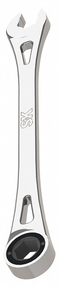 COMBINATION WRENCH, ALLOY STEEL, CHROME, 3/8 IN HEAD SIZE, 6 3/4 IN OVERALL L
