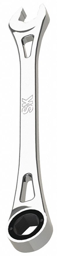 COMBINATION WRENCH, ALLOY STEEL, CHROME, 7/16 IN HEAD SIZE