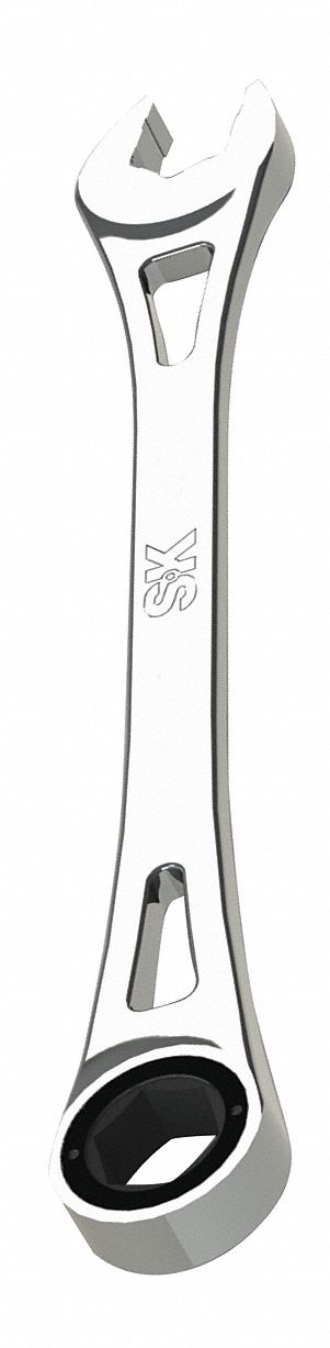 COMBINATION WRENCH, ALLOY STEEL, CHROME, 5/8 IN HEAD SIZE, 9 3/8 IN OVERALL L