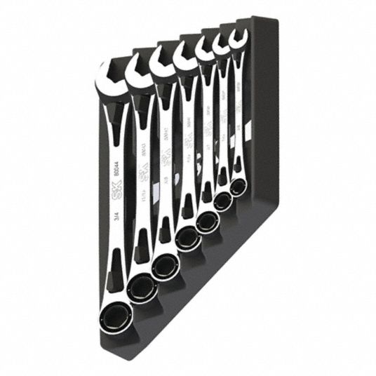 SK PROFESSIONAL TOOLS, Alloy Steel, Chrome, Combination Wrench Set ...