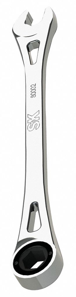 COMBINATION WRENCH, ALLOY STEEL, CHROME, 9 MM HEAD SIZE, 6 3/4 IN OVERALL L