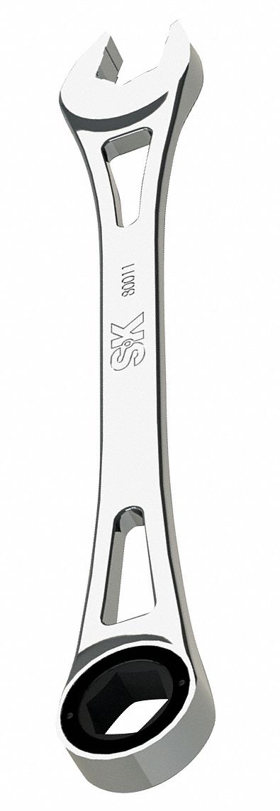 COMBINATION WRENCH, ALLOY STEEL, CHROME, 17 MM HEAD SIZE, 10 IN OVERALL L
