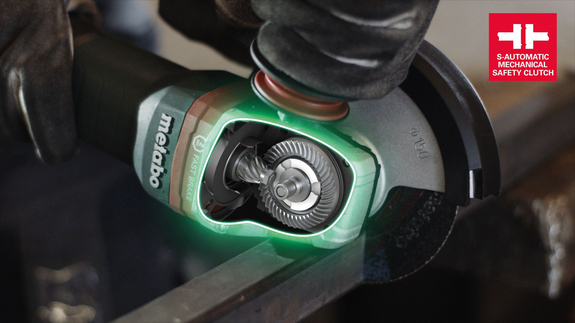 METABO Angle Grinder 14 A, 9,600 RPM Max. Speed, Slide, Adj Guard/Anti