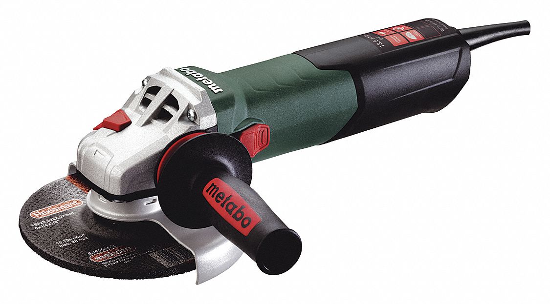 MEULEUSE D'ANGLE, À FIL, 120 V/13,5 A, 6 PO DIAM, INTERRUPTEUR GLISSIÈRE, ⅝ PO-11, 9 600 TR/MIN, CÂBLE 8 PI, BARILLET