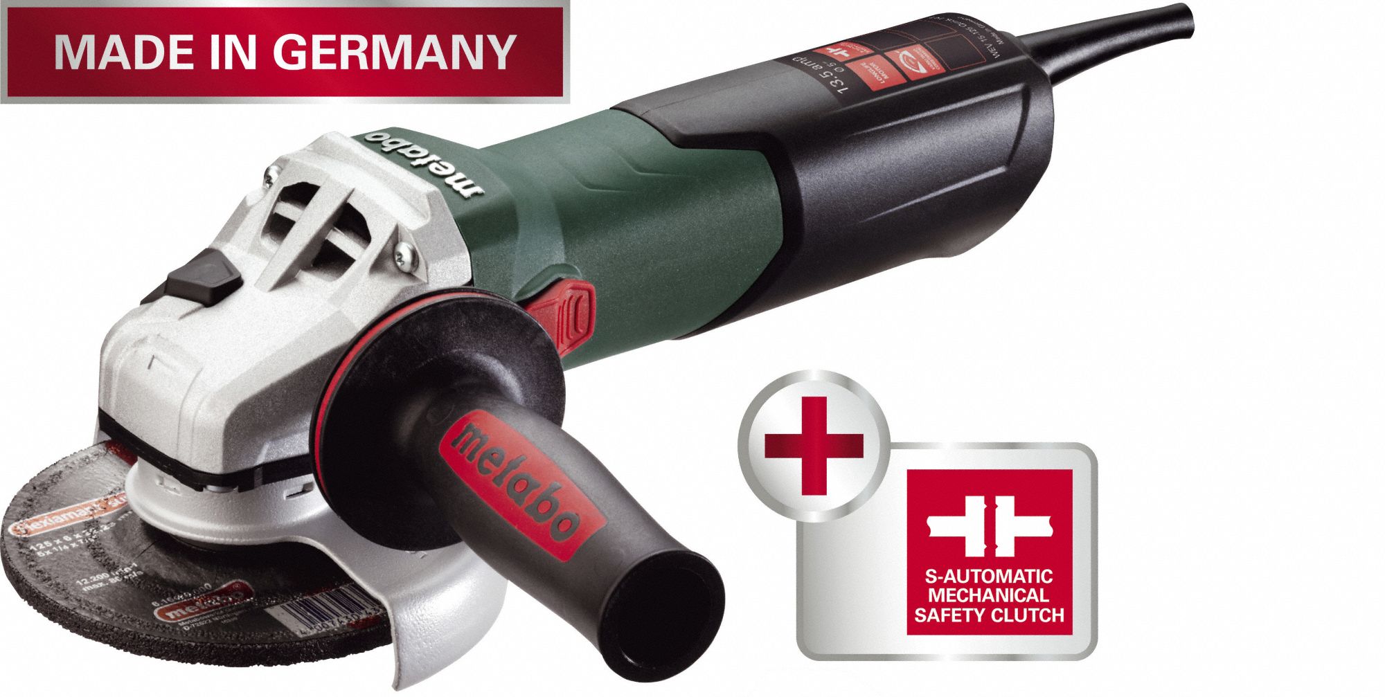 METABO Angle Grinder, 4 1/2 in, 5 in Wheel Dia., 14 Amps, 120V AC