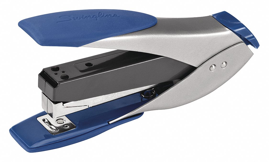 SWINGLINE Compact Stapler, Silver/Blue, Metal 36XR03S7066532 Grainger