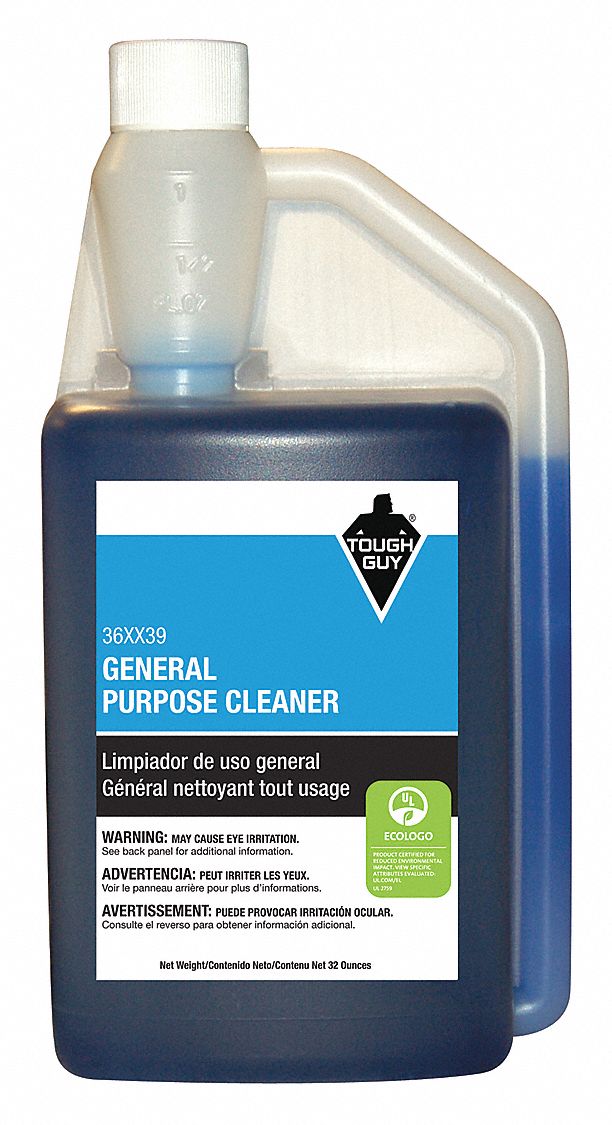 TOUGH GUY All Purpose Cleaner, 1 qt, Bottle, Liquid, Primary Chemical