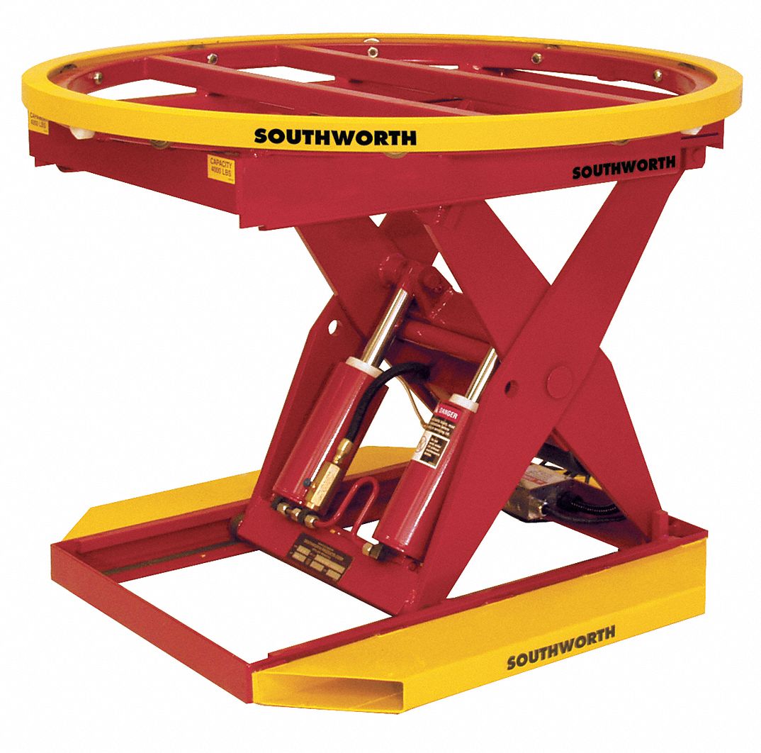 SOUTHWORTH Hydraulic Pallet Positioner and Level Loader, 4,000 lb Load
