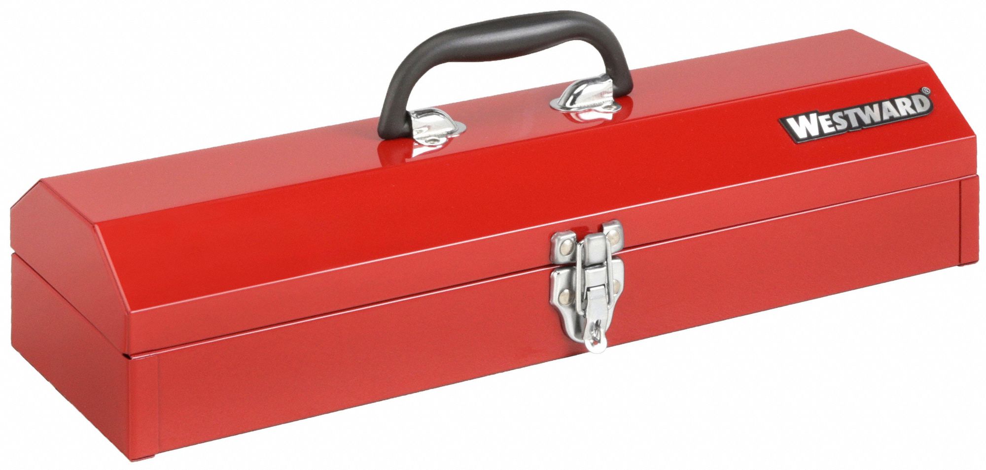 918125-3 Westward Plastic, Steel Portable Tool Box, 13-3/4H x 20-1/2W x  8-5/8D, 1900 cu., Red