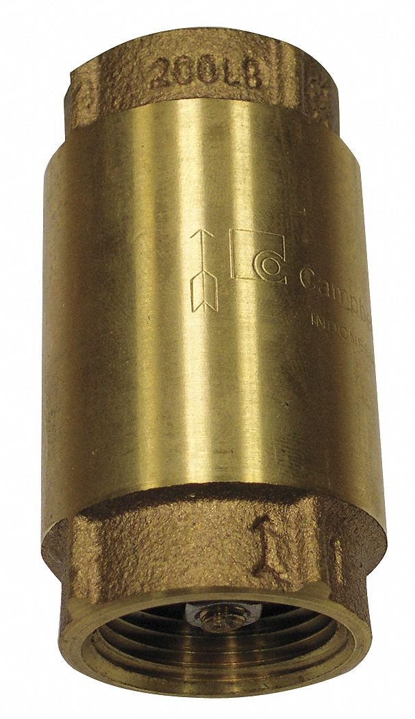 3/4" Spring Check Valve, Low Lead Brass, FNPT Connection Type