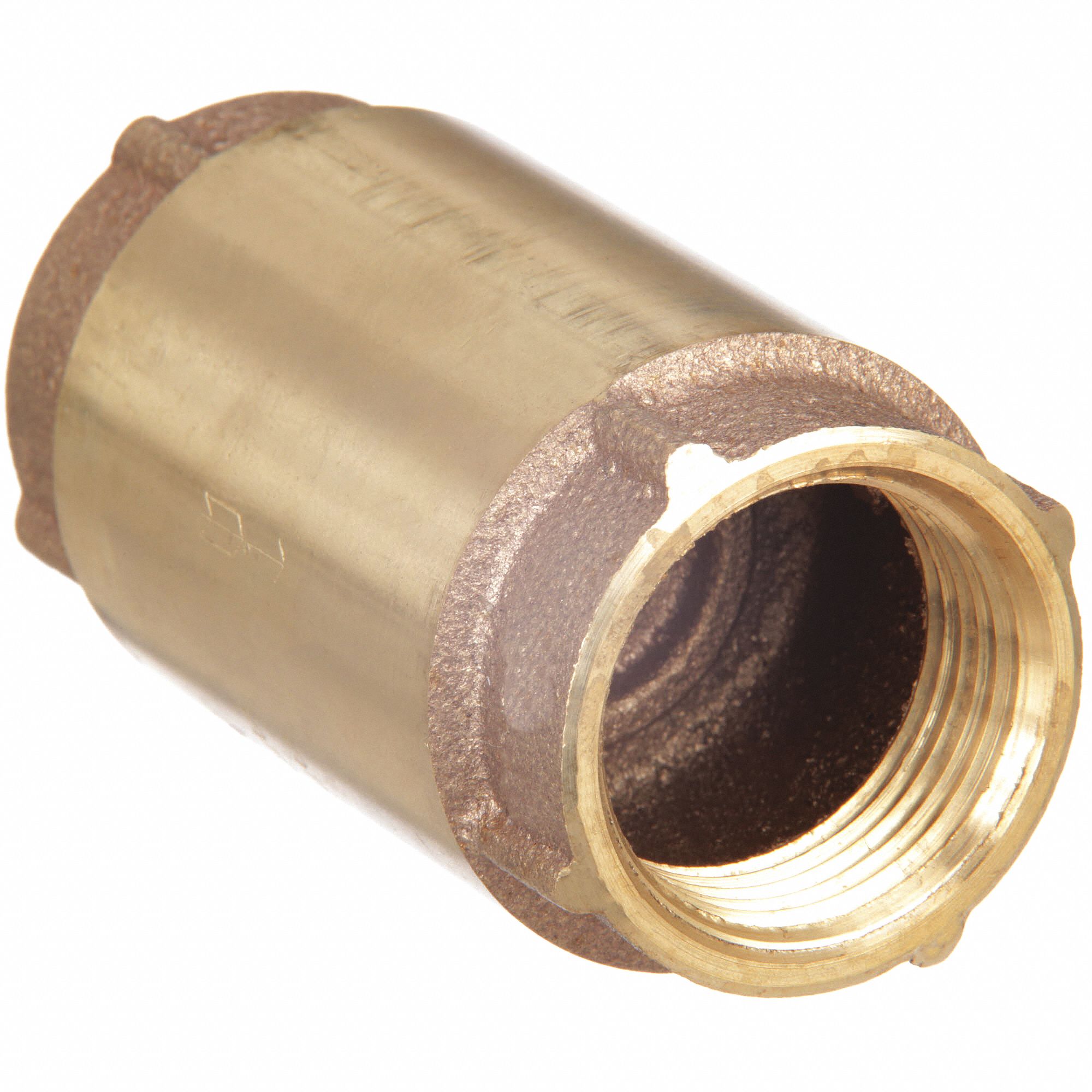 CAMPBELL Check Valve, 3/4 in, Single, Inline Spring, Brass, FNPT x FNPT