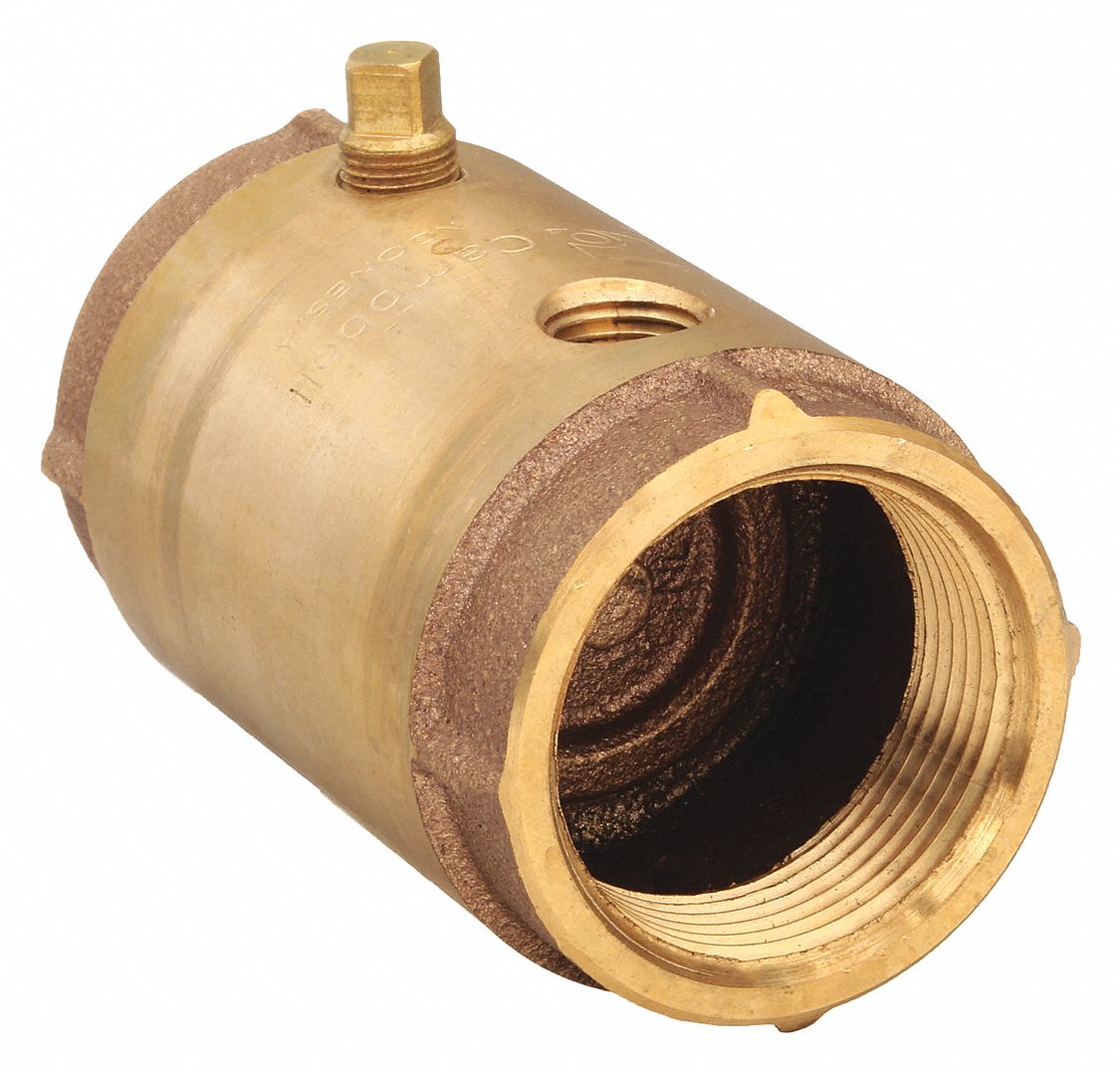 CAMPBELL, Single Flow, Inline Spring with Tap, Spring Check Valve with Taps 36Y058CVB5TLF