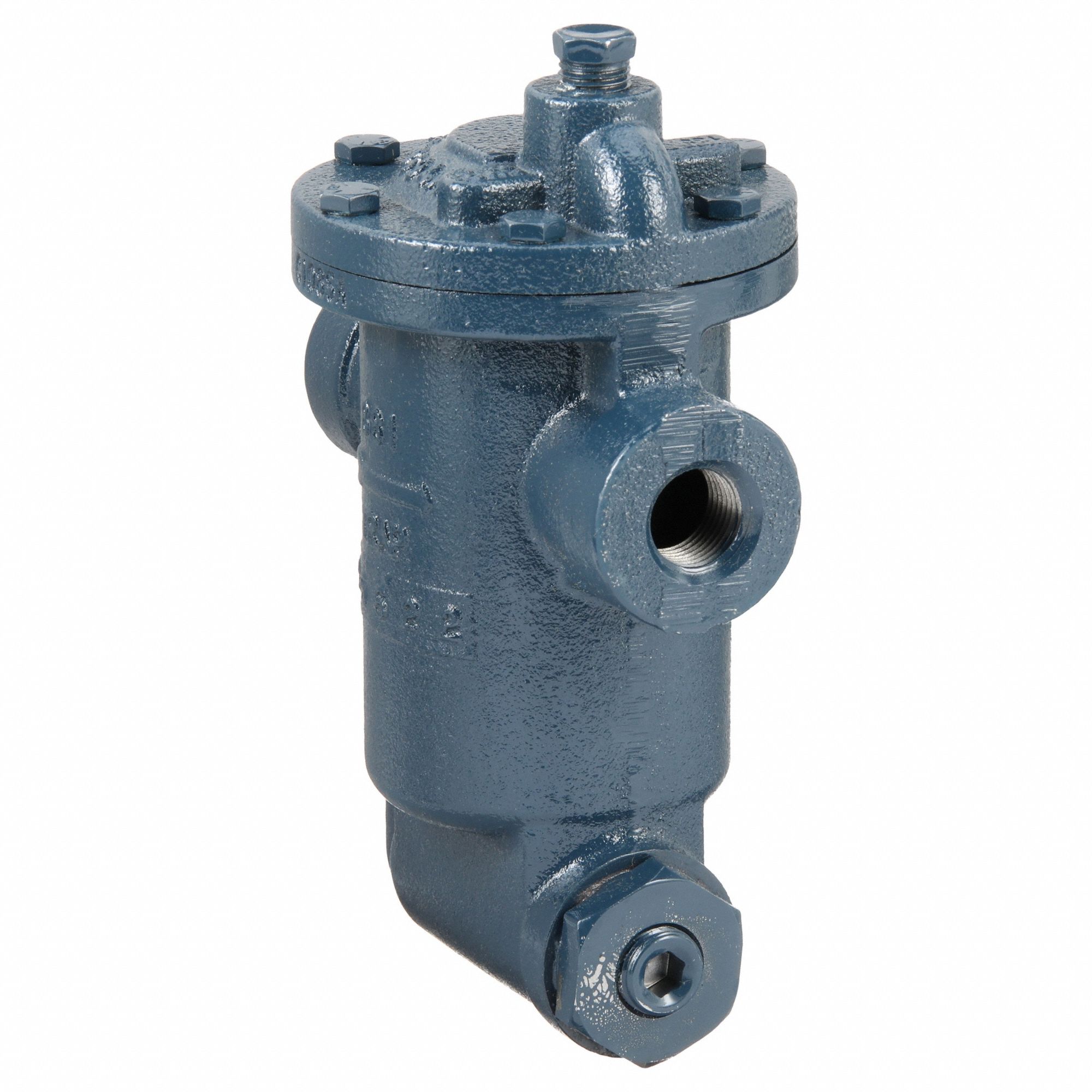 Steam Trap: Cast Iron, 1/2 in FNPT, 1, 000 lb/hr, 30 psi Max., 450°F Max., Strainer Included