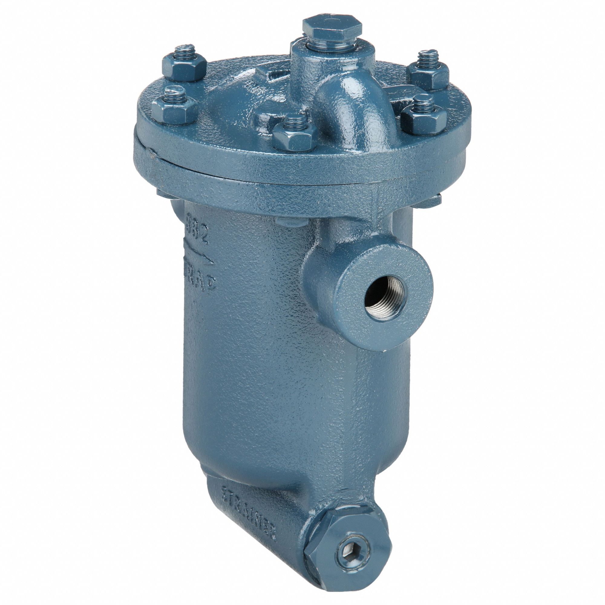 Steam Trap: Cast Iron, 1/2 in FNPT, 2, 000 lb/hr, 125 psi Max., 450°F Max., Strainer Included