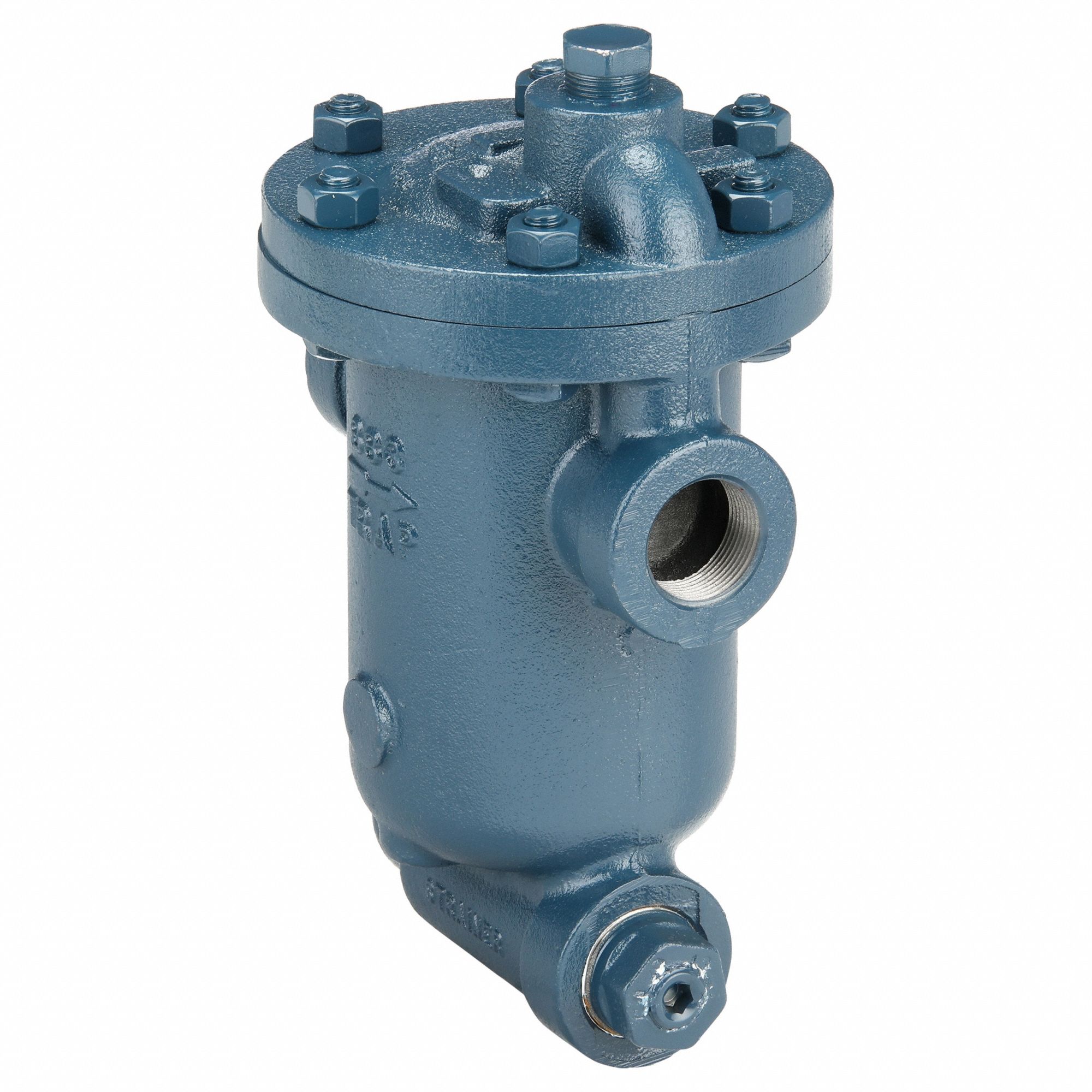 Steam Trap: Cast Iron, 1 1/4 in FNPT, 4, 000 lb/hr, 30 psi Max., 450°F Max., Strainer Included