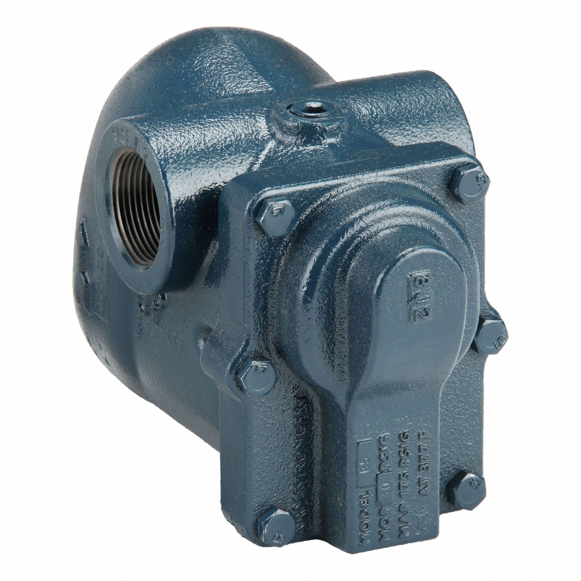 Steam Trap: Cast Iron, 1 1/4 in FNPT, 2, 800 lb/hr, 30 psi Max., 377°F Max., C Pattern
