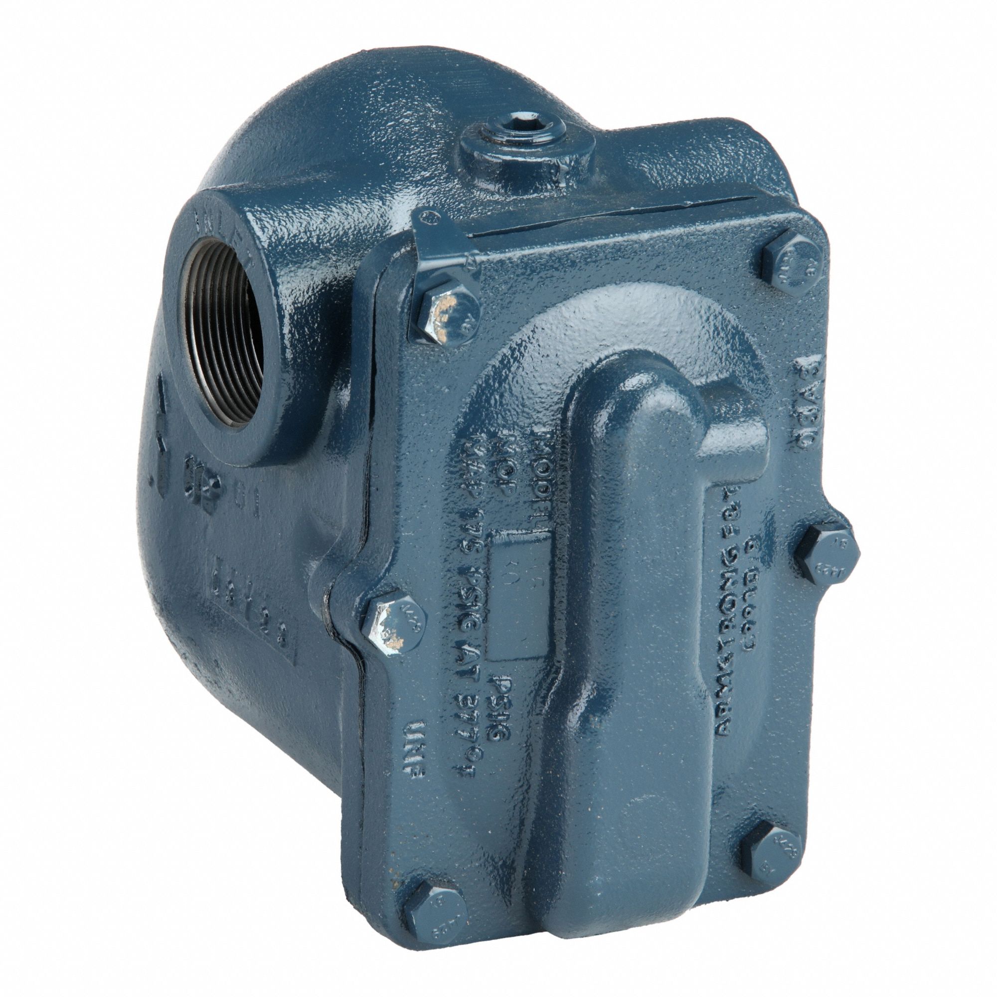 Steam Trap: Cast Iron, 1 1/2 in FNPT, 2, 000 lb/hr, 30 psi Max., 377°F Max., C Pattern