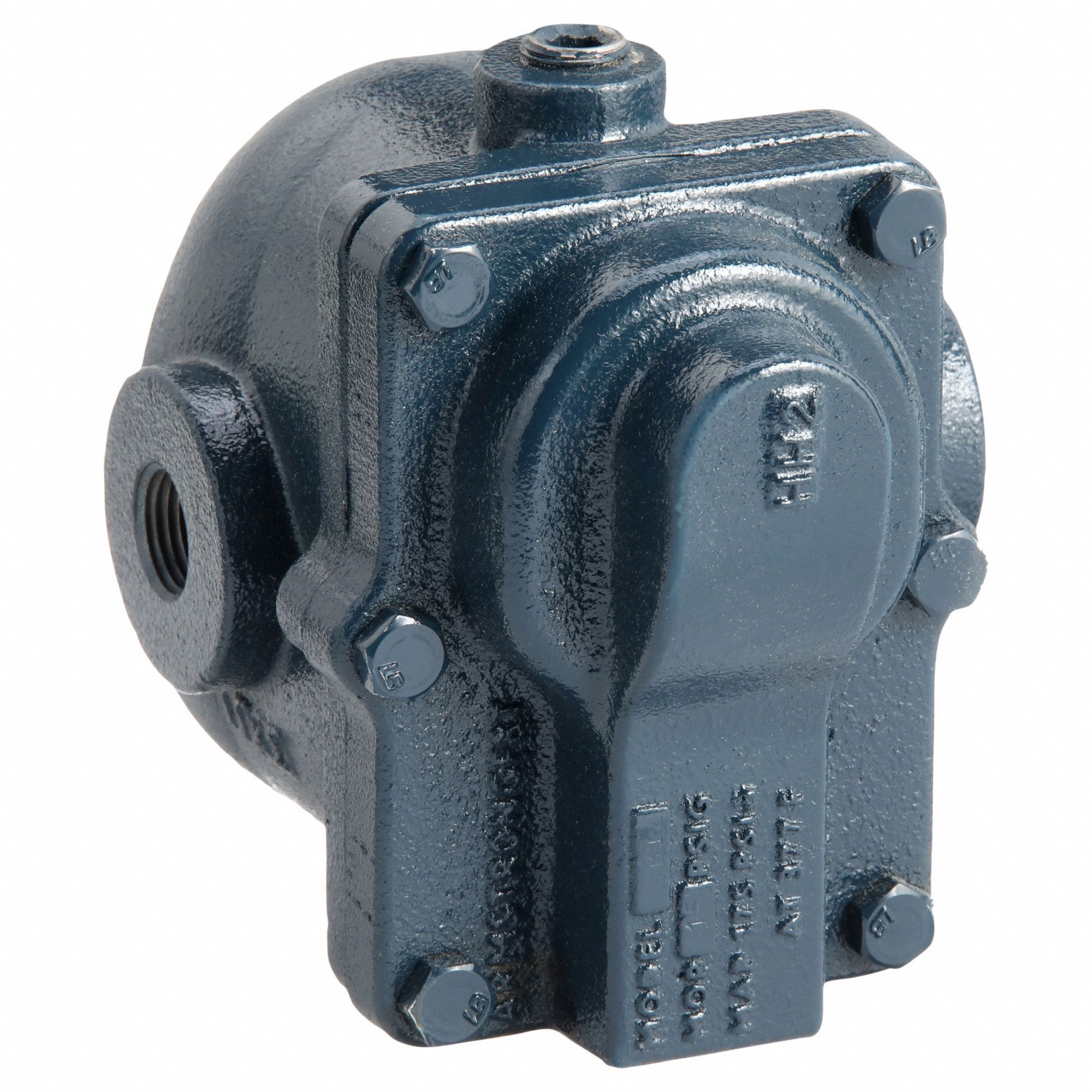 Steam Trap: Cast Iron, 1/2 in FNPT, 1, 200 lb/hr, 15 psi Max., 353°F Max., In-line