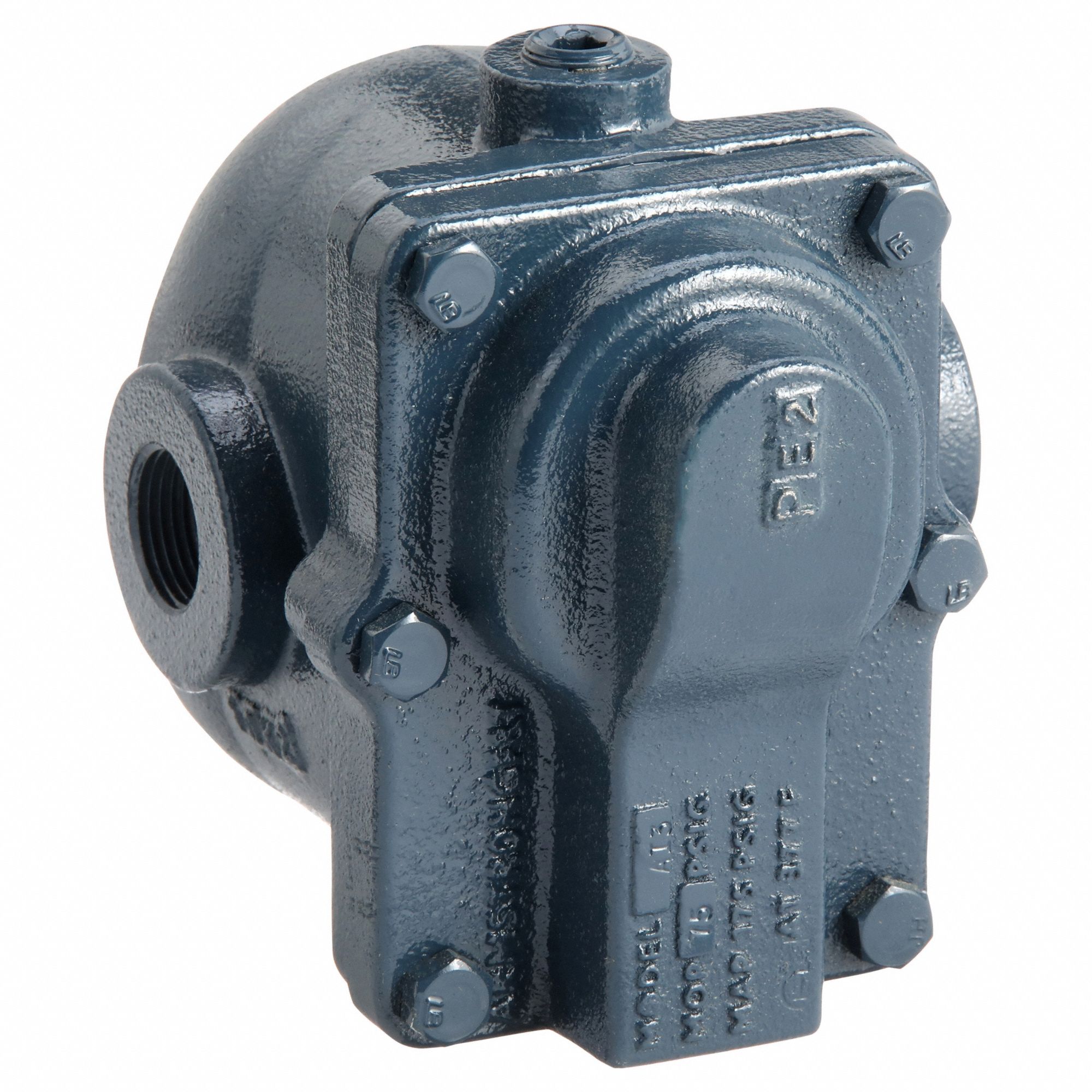 Steam Trap: Cast Iron, 3/4 in FNPT, 1, 800 lb/hr, 75 psi Max., 377°F Max., In-line