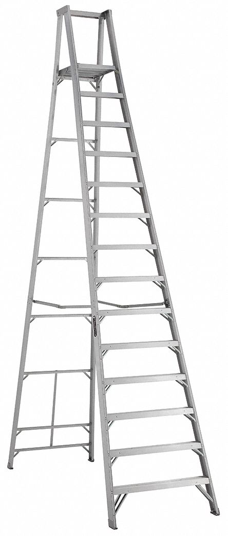 36Y373 - Platform Stepladder 13 ft 4 Alum. 300lb