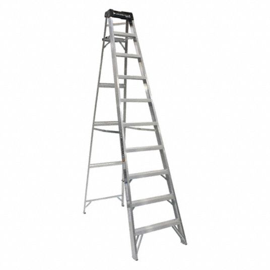 LOUISVILLE, 10 ft Ladder Size, Aluminum, Stepladder - 36Y393|AS3010 ...