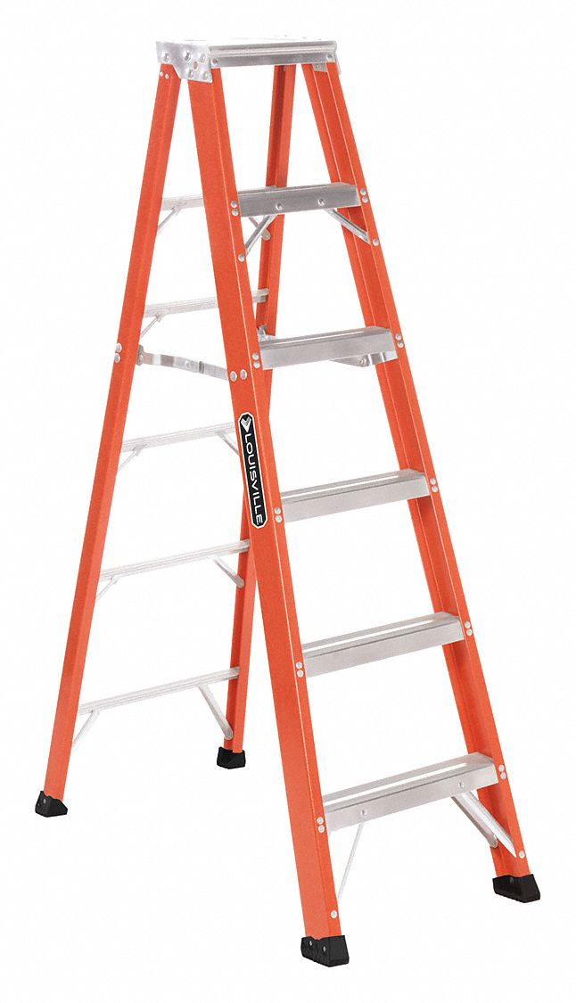 STEPLADDER,FG,6 FT.,375 LB.